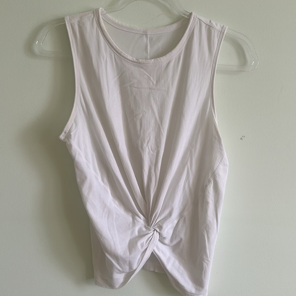 Lululemon White Crescent Tank Size 8 - Picture 5 of 10